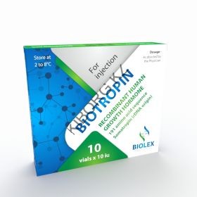 Гормон роста Biolex Biotropin 10 флаконов по 10 ед (100 ед)